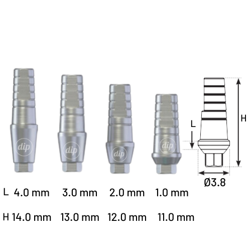 Straight Shoulder Titanium Abutment for Internal Hex NP 2.0