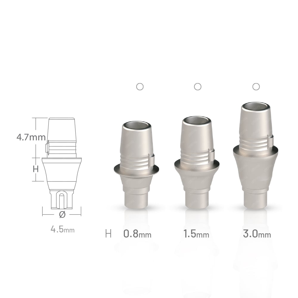 Straumann® Bone Level NC Sirona® CEREC compatible rotational (non-hex) CAD/CAM Ti-Base